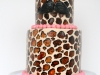 Leopard spots baby shower cake