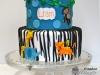 Zebra print baby shower cake