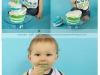 Blue and Green Smash Cake