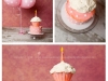 Pink and Cream Cupcake Cake