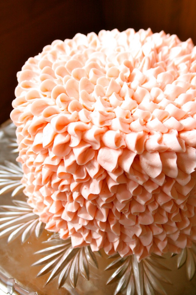 Pink Petal Tip Buttercream Cake