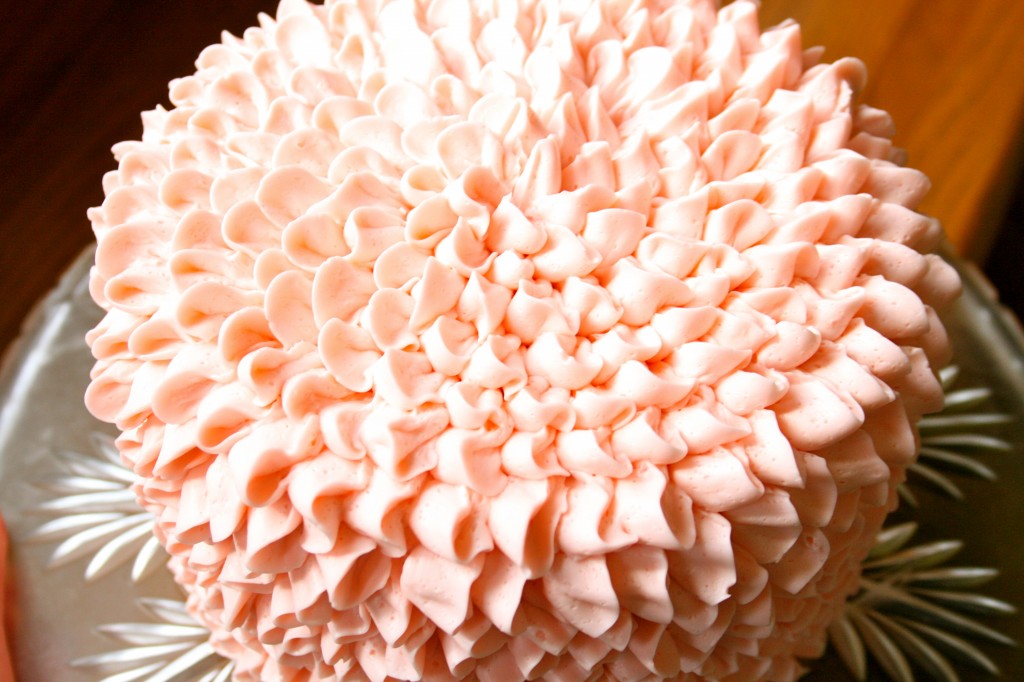 Pretty in Pink Petal Tip Ruffle Cake