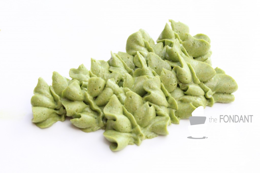 2 rows of piped leaves